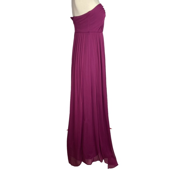 David’s Bridal Sangria Strapless Versa Convertible Maxi Bridesmaid Dress Size 2 - Picture 4 of 15